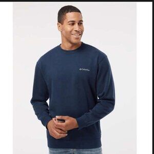 Columbia Mens Navy Blue Crewneck Sweatshirt L Cotton Long Sleeve Casual Wear
